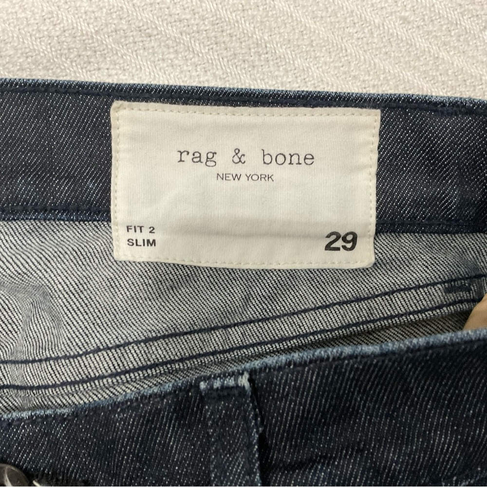 Rag & Bone Dark Blue Slim Jeans for Men